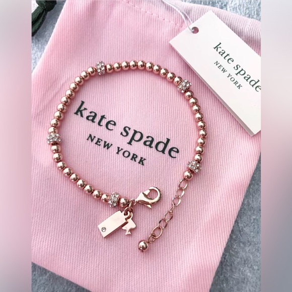 Kate Spade Rose Gold Transfer Bead Bracelet - Picture 2 of 5